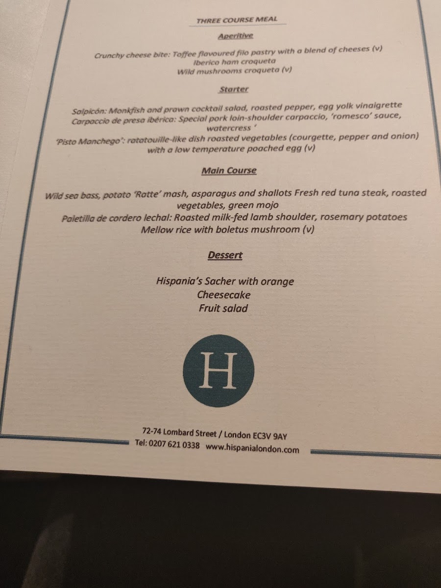 Menu - Hispania photo 2