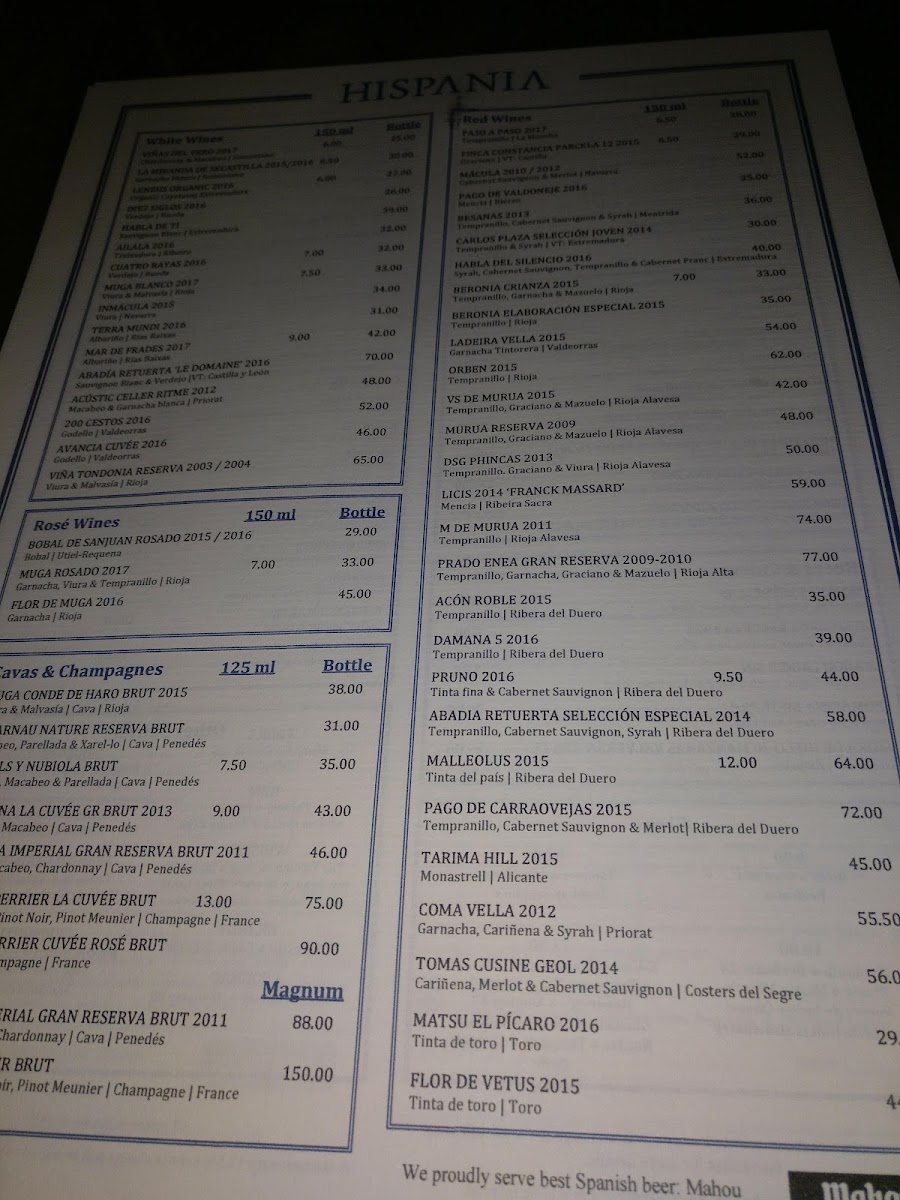 Menu - Hispania photo 5